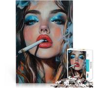 Puzzles 1000 pièces pour Adultes et Adolescents Portrait de beauté Fait de Papier，Convient aux Personnes âgées de 14 Ans et Plus Jeu de décoration d'intérieur Don d'œuvres d'art。Taille：26x38cm