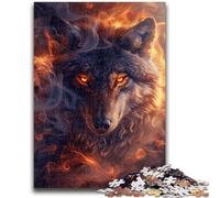 Puzzles 1000 pièces pour Adultes et Adolescents, Portrait de Loup Fantastique, Jouets éducatifs, Jeux familiaux, Cadeaux d'anniversaire Uniques (75x50cm)