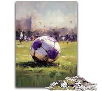Puzzles 1000 pièces pour Adultes et Adolescents Puzzle de Football coloré de 1000 pièces, avec Affiche et fiche de Questions-réponses pour Les 14 Ans et Plus (50x75cm)