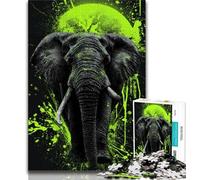 Puzzles 1000 pièces pour Adultes et Adolescents, Puzzles Animaux et éléphants pour Adultes, Jeux éducatifs en Famille, décoration d'intérieur, Cadeau (Taille 75x50cm)