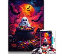 Puzzles 1000 pièces pour Adultes et Adolescents, Puzzles d'âme d'halloween pour Adultes, Jeux éducatifs en Famille, décoration d'intérieur, Cadeau (Taille 75x50cm)