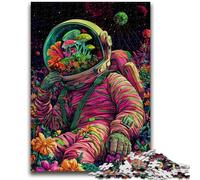Puzzles 1000 pièces pour Adultes et Adolescents, Puzzles d'astronautes psychédéliques pour Adolescents, Passe-Temps de Vacances avec Affiche et fiche de Questions-réponses Assorties (26x38cm)
