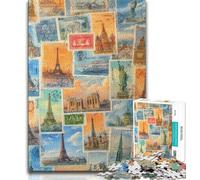 Puzzles 1000 pièces pour Adultes et Adolescents, Puzzles de Collage parisiens pour Adultes, Jeux éducatifs en Famille, décoration d'intérieur, Cadeau (Taille 38x26cm)
