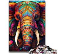Puzzles 1000 pièces pour Adultes et Adolescents Puzzles éléphants psychédéliques pour Adolescents, Parfaits pour Les soirées de Jeux, Jouet coloré pour la Maison (75x50cm)