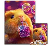 Puzzles 1000 pièces pour Adultes et Adolescents, Puzzles en Bois Cochon d'Inde, Divertissement Familial, Cadeaux d'anniversaire Uniques pour Les Enfants de 14 Ans et Plus, 50x75cm