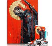Puzzles 1000 pièces pour Adultes et Adolescents Puzzles Fantasy Angel Knight, avec Affiche et fiche de Questions-réponses pour Les 14 Ans et Plus (Taille 38x26cm)