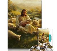 Puzzles 1000 pièces pour Adultes et Adolescents Puzzles Jésus pour Adolescents Apprentissage éducatif pour est idéal comme Cadeau pour Toute la Famille 38x26cm
