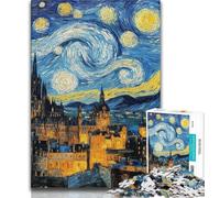 Puzzles 1000 pièces pour Adultes et Adolescents Puzzles Nocturnes du château d'Édimbourg pour Adultes, Cadeaux d'anniversaire Uniques pour Les Enfants de 14 Ans et Plus (Taille 75x50cm)