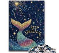 Puzzles 1000 pièces pour Adultes et Adolescents Queue de sirène, 1000 pièces pour Adultes, Anti-Stress, défi Difficile, Cadeaux du Père Noël Secret (50x75cm)
