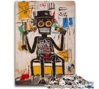 Puzzles 1000 pièces pour Adultes et Adolescents Robot Basquiat 1000 pièces pour Adultes, Anti-Stress, défi Difficile, Cadeaux du Père Noël Secret (50x75cm)