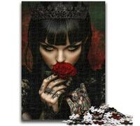 Puzzles 1000 pièces pour Adultes et Adolescents, Rose Skullgirls, Jouets éducatifs, Anti-Stress, Collection d'artistes, Beaux-Arts, 26x38cm