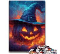 Puzzles 1000 pièces pour Adultes et Adolescents, Sorcière Citrouille, 1000 pièces pour Adolescents, Jeux éducatifs, décoration d'intérieur, Convient pour la décoration de Bureau, 38x26cm
