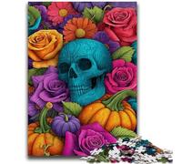 Puzzles 1000 pièces pour Adultes et Adolescents, Squelette de Citrouille, Jeux éducatifs, décoration d'intérieur, Cadeau d'anniversaire, Cadeaux pour Les 14 Ans et Plus, 50x75cm
