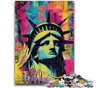 Puzzles 1000 pièces pour Adultes et Adolescents Statue de la Liberté Jeu éducatif Familial Décoration Murale Cadeaux d'anniversaire et de Noël Uniques 26x38cm