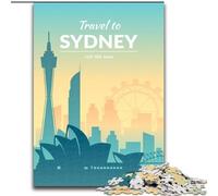 Puzzles 1000 pièces pour Adultes et Adolescents Sydney Australie pour et à partir de 14 Ans Jouez aux Jouets Car C'est idéal comme Cadeau pour Toute la Famille (50x75cm) 1000 pièces