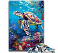 Puzzles 1000 pièces pour Adultes et Adolescents, Symphonie de Tortues de mer, Jouets éducatifs, Anti-Stress, Collection d'artistes, Beaux-Arts 26x38cm