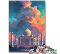 Puzzles 1000 pièces pour Adultes et Adolescents, Taj Mahal, Jouets éducatifs, Jeux familiaux, Cadeaux d'anniversaire Uniques (26x38cm)