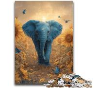 Puzzles 1000 pièces pour Adultes et Adolescents, Tournesol, éléphant, Jouets éducatifs, Anti-Stress, Collection d'artistes, Beaux-Arts, 26x38cm
