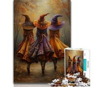 Puzzles 1000 pièces pour Adultes et Adolescents Trois sorcières, adaptés à la décoration de Bureau pour Les Enfants de 14 Ans et Plus (Taille 38x26cm)