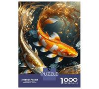Puzzles 1000 Pièces pour Adultes Et Adolescents Two Fish in Harmony Puzzles Anti-Stress, Décoration Intérieure, Cadeaux Uniques d'anniversaire Et De Noël 70x50cm/1000pcs