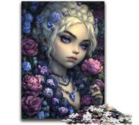 Puzzles 1000 pièces pour Adultes et Adolescents Une mystérieuse Elfe, Un Divertissement Familial avec Affiche et fiche de Questions-réponses pour Les 14 Ans et Plus, 50x75cm