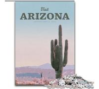 Puzzles 1000 pièces pour Adultes et Adolescents, Visite de l'Arizona, adaptés aux Personnes de 14 Ans et Plus, Jeux éducatifs, Cadeaux du Père Noël Secret, 26x38cm