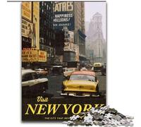 Puzzles 1000 pièces pour Adultes et Adolescents, Visite de New York, adaptés aux Personnes de 14 Ans et Plus, Jeux éducatifs, Cadeaux du Père Noël Secret, 26x38cm
