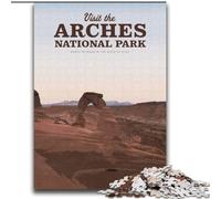 Puzzles 1000 pièces pour Adultes et Adolescents,Visite du Parc National des Arches,séjour de Vacances,Tuer Le Temps,avec des pièces entièrement emboîtables de Formes aléatoires (38x52cm) 1000 pièces