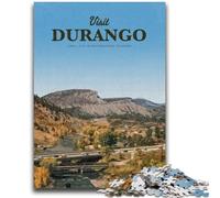 Puzzles 1000 pièces pour Adultes et Adolescents Visitez Durango Toys Jeux éducatifs Anti-Stress Interaction Parent-Enfant pour Les 14 Ans et Plus (Taille 38x26cm)