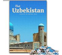 Puzzles 1000 pièces pour Adultes et Adolescents Visitez l'Ouzbékistan pour et à partir de 14 Ans Jouez aux Jouets Car C'est idéal comme Cadeau pour Toute la Famille (26x38cm) 1000 pièces