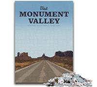Puzzles 1000 pièces pour Adultes et Adolescents Visitez Monument Valley Jouets Jeux éducatifs Anti-Stress Interaction Parent-Enfant pour Les 14 Ans et Plus (Taille 50x75cm)