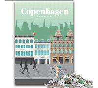 Puzzles 1000 pièces pour Adultes et Adolescents, Voyage à Copenhague, Jeu de réflexion, décoration Murale, Cadeaux d'anniversaire et de Noël Uniques (38x52cm), 1000 pièces