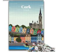 Puzzles 1000 pièces pour Adultes et Adolescents Voyage à Cork, adaptés aux Personnes de 14 Ans et Plus Jeux éducatifs Cadeaux du Père Noël Secret 75x100cm