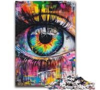 Puzzles 1000 pièces pour Adultes et Adolescents, Yeux psychiques, Anti-Stress, défi Difficile avec Affiche et fiche de Questions-réponses Assorties 26x38cm