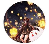 Puzzles 1000 pièces pour Adultes et Enfants, Genshin Impact Hu Tao, Puzzle Rond pour Enfants, pour Adultes et Enfants, Puzzle en Papier pour Adultes, Puzzle Stimulant pour Jeu Familial,