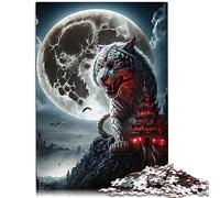 Puzzles 1000 pièces pour Adultes et Enfants Puzzle en Carton Tigre Blanc Puzzles drôles 10,27 x 14,96 Pouces