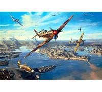 Puzzles 1000 pièces pour Adultes et familles Avion de Chasse Force aérienne de la Seconde Guerre Mondiale Puzzles défi 50x70CM