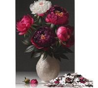 Puzzles 1000 pièces pour Adultes et Fleurs artistiques, Puzzles en Bois, Jouets Cadeaux, Cadeaux d'anniversaire, Jeux décontractés, 1000 pièces (75 x 50 cm)