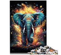 Puzzles 1000 pièces pour Adultes étoile Animal éléphant Jouet éducatif intellectuel décompressant Une œuvre d'art 14,96 po x 20,47 po pour Adolescent 14+