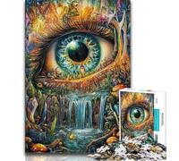 Puzzles 1000 pièces pour Adultes Eye of The Mountain, Jeux Amusants Chaque pièce est Unique - Jeu Familial Stimulant et Amusant (Taille 75x50cm)