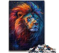 Puzzles 1000 pièces pour Adultes, fantastiques, Magnifiques Lions, Amusants en Famille, activités à la Maison, Cadeaux d'anniversaire, Cadeaux de Voyage, pour Les Enfants de 14 Ans et Plus, 26x38cm