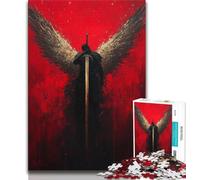 Puzzles 1000 pièces pour Adultes, Fantasy Angel Knight, avec Affiche et fiche de Questions-réponses pour Les 14 Ans et Plus (Taille 75x50cm)