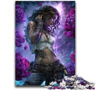 Puzzles 1000 pièces pour Adultes Fantasy Dark Girl Relax Games Jeu éducatif pour Anniversaire, Noël pour et jusqu'à 14 Ans 26x38cm