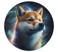Puzzles 1000 pièces pour Adultes Fantasy Dog Puzzles Ronds 1000 pièces pour Adultes pour Adolescents et familles, décoration DIY Parfaite et défi cérébral 67,5 x 67,5 cm