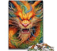 Puzzles 1000 pièces pour Adultes Fantasy Flying Dragon Anti-Stress Défi Difficile Décoration d'intérieur Unique et Cadeaux 26x38cm
