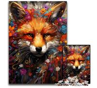 Puzzles 1000 pièces pour Adultes Fantasy Fox Impossible Puzzles pour Adultes DIY Décoration d'intérieur Cadeau, Jeu de réflexion 50x75cm / 19,68x29,52 Pouces