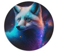 Puzzles 1000 pièces pour Adultes Fantasy Fox Puzzles Ronds 1000 pièces pour Adultes Cadeau pour Hommes et Femmes, Quotidien et Occasions spéciales 67,5 x 67,5 cm