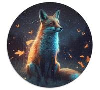 Puzzles 1000 pièces pour Adultes Fantasy Fox Puzzles Ronds 1000 pièces pour Adultes Cadeau pour Hommes et Femmes, Quotidien et Occasions spéciales 67,5 x 67,5 cm