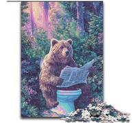 Puzzles 1000 pièces pour Adultes Fantasy Grizzlies Puzzles en Bois pour Adultes pour Les Anniversaires, Noël, Halloween, Thanksgiving, Pâques (Taille 50x75cm)