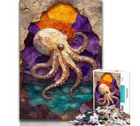 Puzzles 1000 pièces pour Adultes Fantasy Octopus, Anti-Stress, défi Difficile, Chaque pièce est Unique - Jeu Familial Stimulant et Amusant (75x50cm)